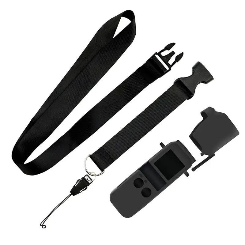 1 шт. подходит для DJI OSMO Карманный защитный рукав мягкий силиконовый рукав с шнурком - Цвет: Серый