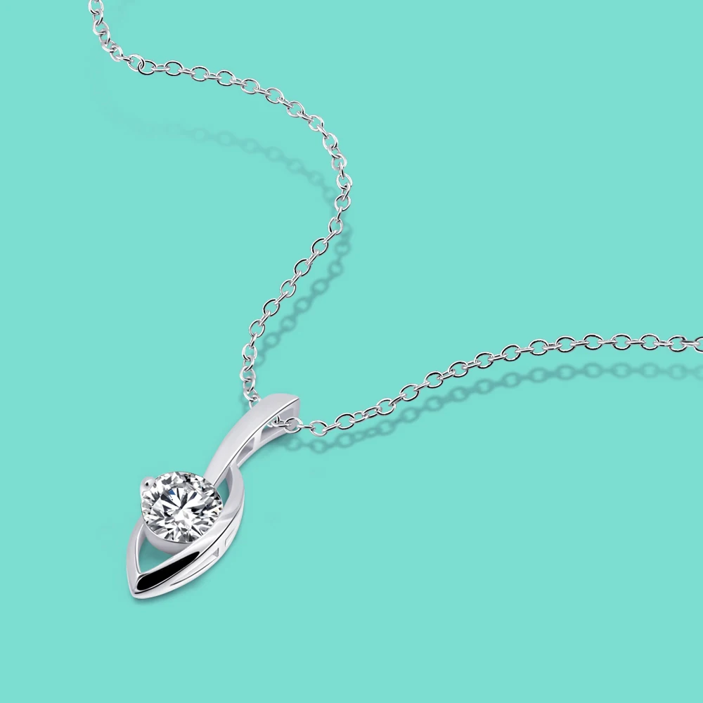 Изысканное женское ожерелье из стерлингового серебра 925 пробы с инкрустацией