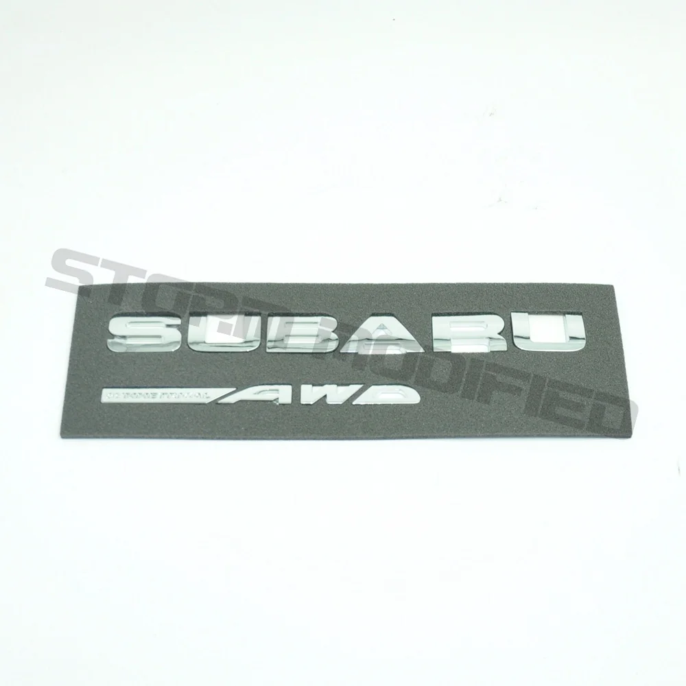 Chrome SubaruB style SuTong 3D отличный гладкий глянцевый металлический значок STI эмблема наклейка для Subaru STI WRX BRZ аксессуары для стайлинга автомобилей - Цвет: Chrome SubaruB style