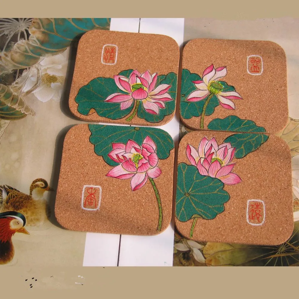 Самоклеящаяся пробковая доска для подставки под чашку подставка изоляционный