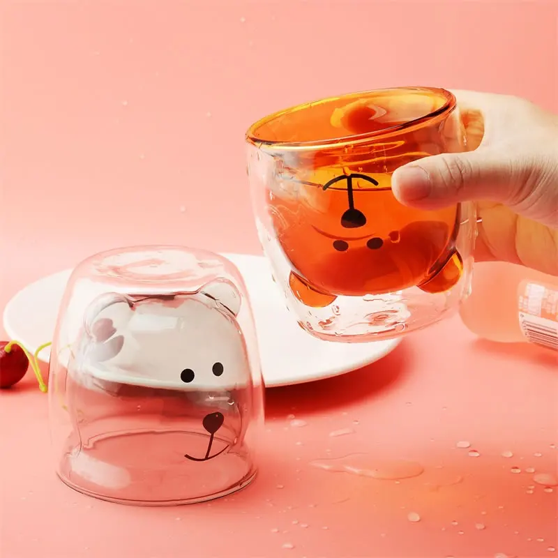 OBR 270 мл креативная стеклянная кружка с двойными стенками милая кофейная