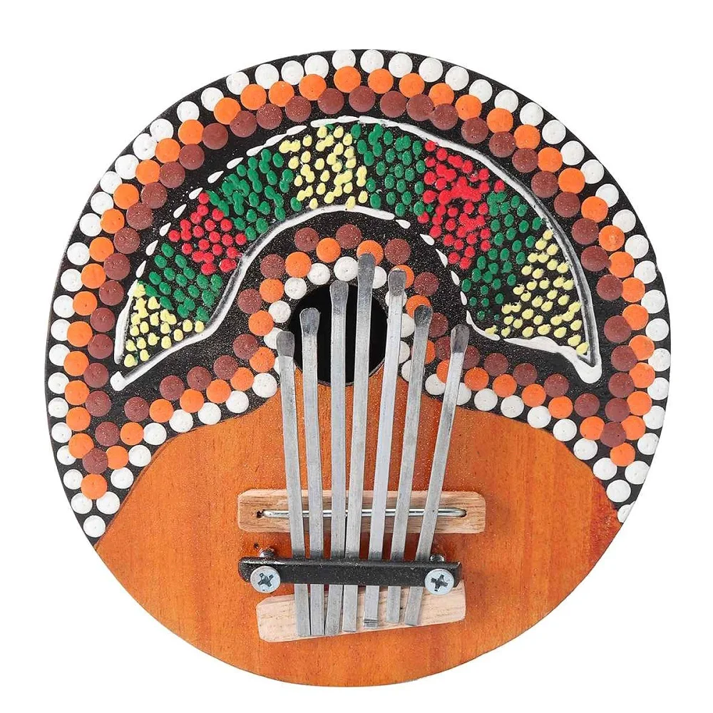 Пианино Kalimba для большого пальца регулируемая клавиатура с 7 клавишами рисунком в