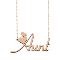 aunt name necklace custom name necklace for women girls best friends birthday wedding christmas mother days gift
