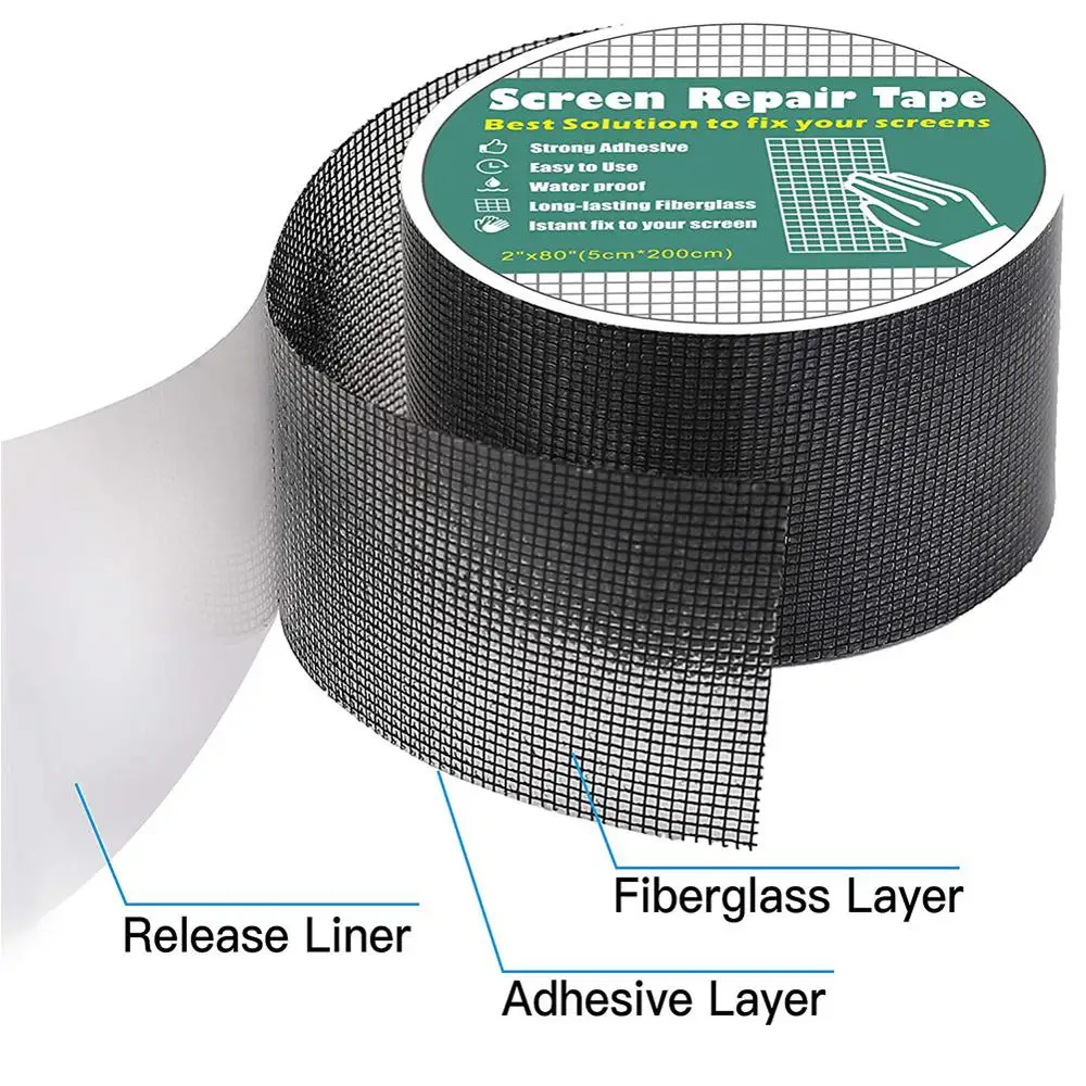 Window Repair Tape Anti-Insect Fly Bug Door Mosquito Screen Net Fiberglass Mesh Cloth Household | Обустройство дома