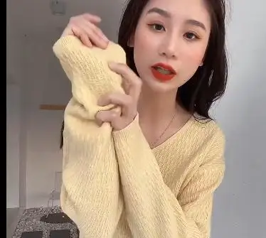 

2020 spring and autumn with New style fashion Long sleeve V-neck Cardigan Women's Sweater coat