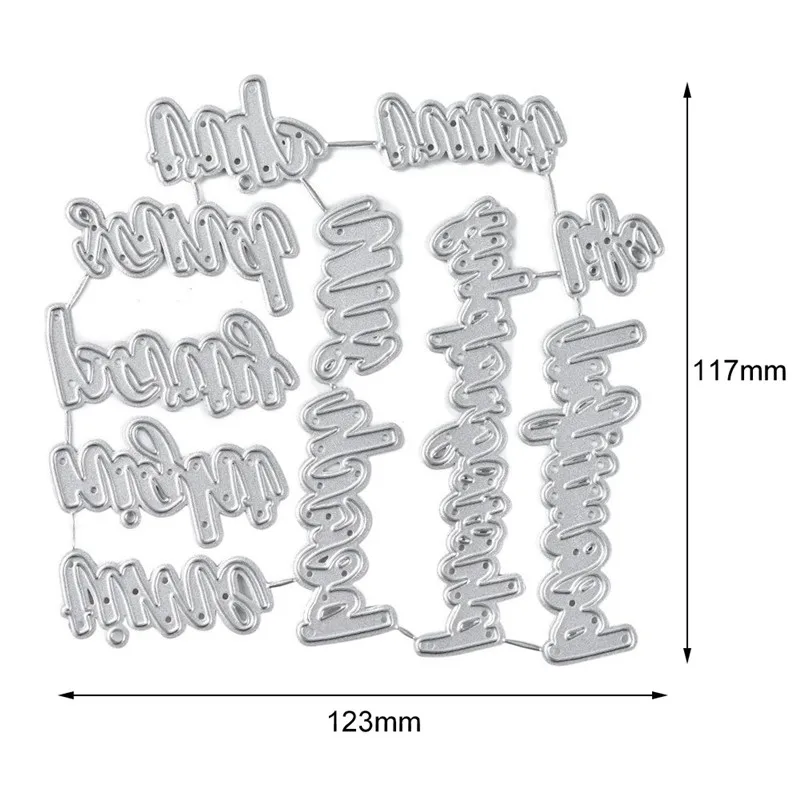 

YaMinSanNiO Letter Dies Party Time Word Metal Cutting Dies Scrapbooking Album Embossing Stencil Diecut New 2019 Home Decor Craft
