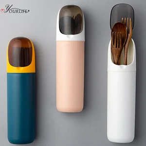 OYOURLIFE креативный настенный пылезащитный Держатель для посуды кухонный палочки вилка ложка сушильный органайзер для стойка для столовых приборов