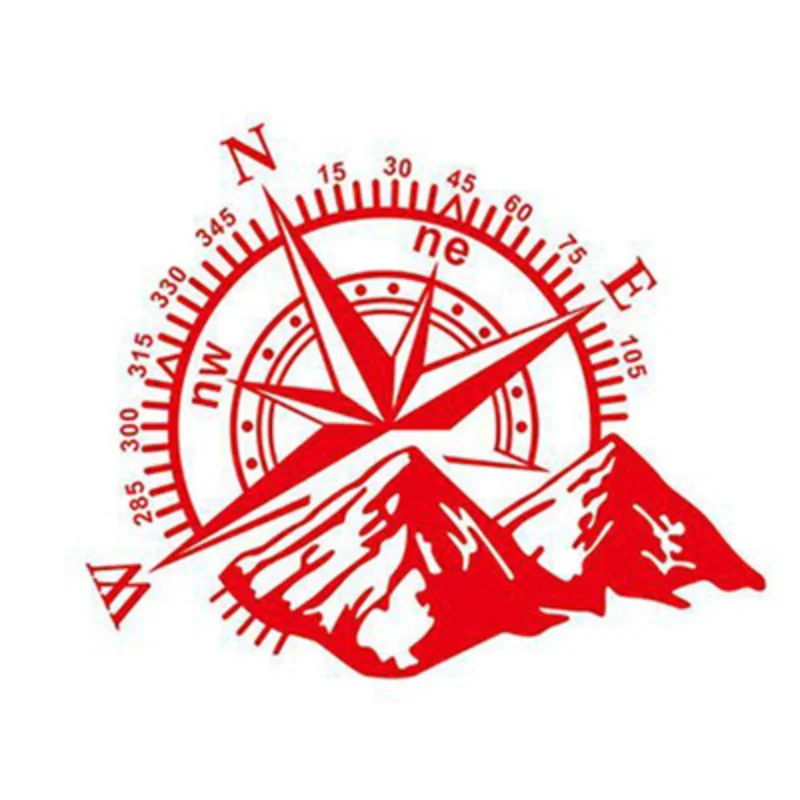 

Bossnice 1pcs/Set Large Size Mountain Compass Car Sticker Decal Car Window Motorcycle Decoration