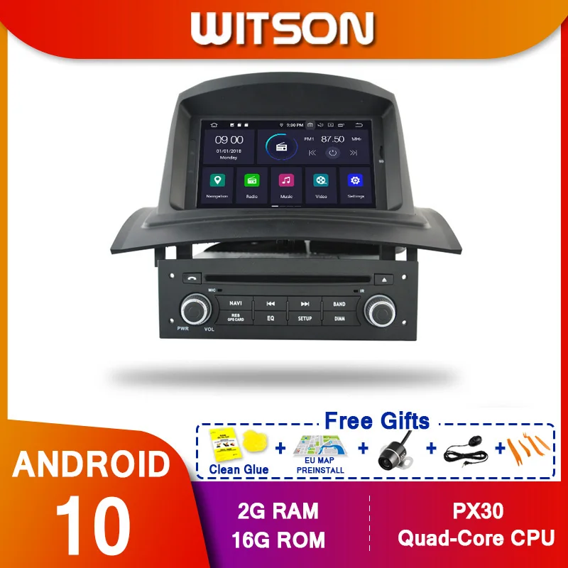 Автомобильный DVD плеер WITSON Android 10 Восьмиядерный процессор PX5 для RENAULT Megane II Fluence (2002