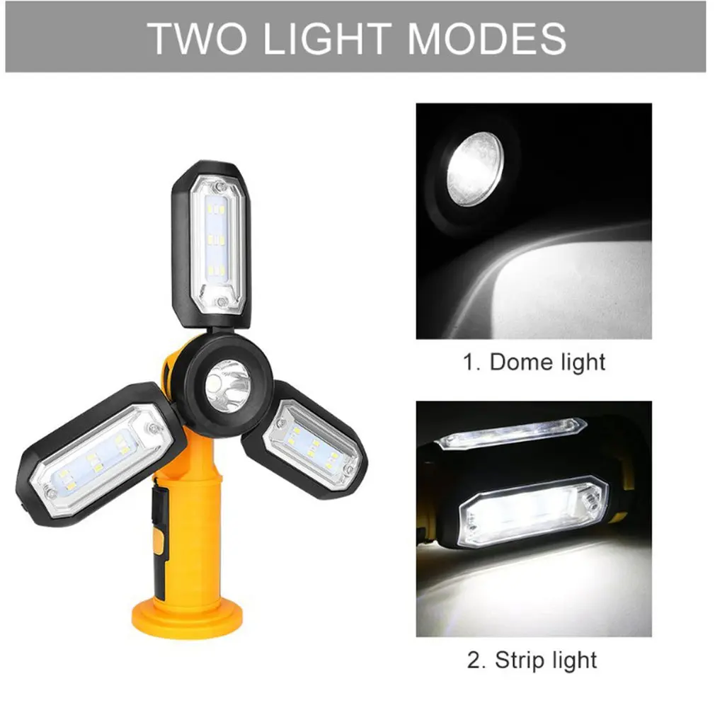 

Rechargeable 300 Lumen Lithium Ion LED Satellite Work Light with USB Power Charger Emergency Light