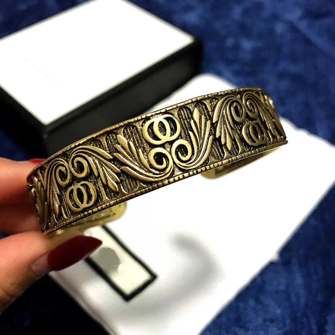 

2021 trend wing carving Bracelet two color luxury Zircon Bracelet postage free Sterling Silver 925 men's and women's jewelry per