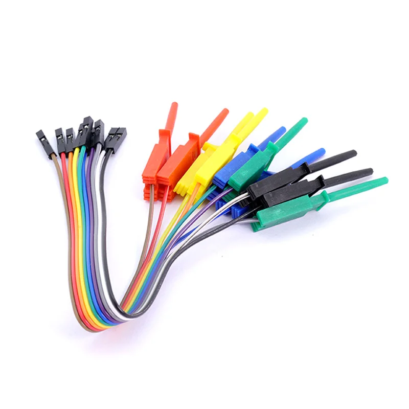 

1set 25cm 10pin Alligator Clip jump Wire 25cm Male Female Crocodile Clip Test Leads Jumper Wire line cables for DIY Connection