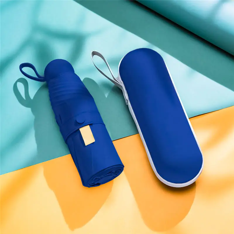 Дорожный пятислойный складной капсульный зонт Женские ветрозащитные мини зонты