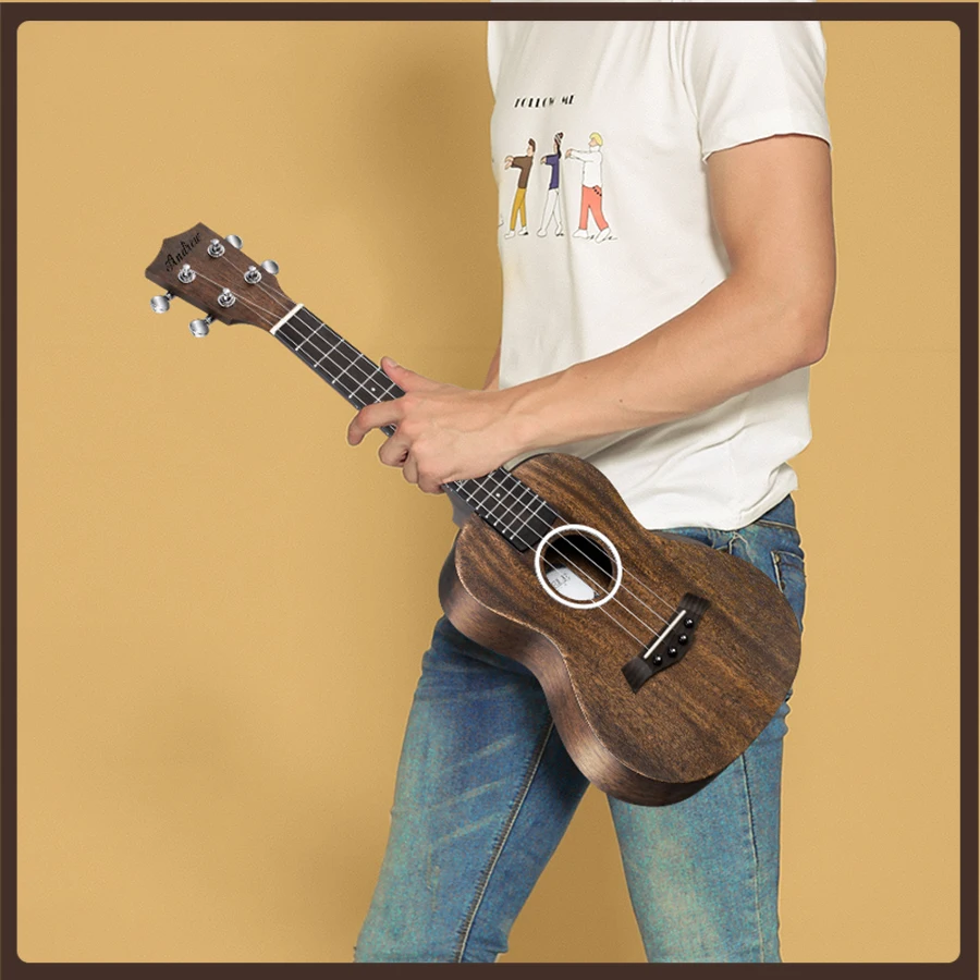 

Ручной работы из красного дерева миниатюрная гитара укулеле-сопрано Ретро Классический Profesional 4 строки гитары концерт начинающих violão нейло...