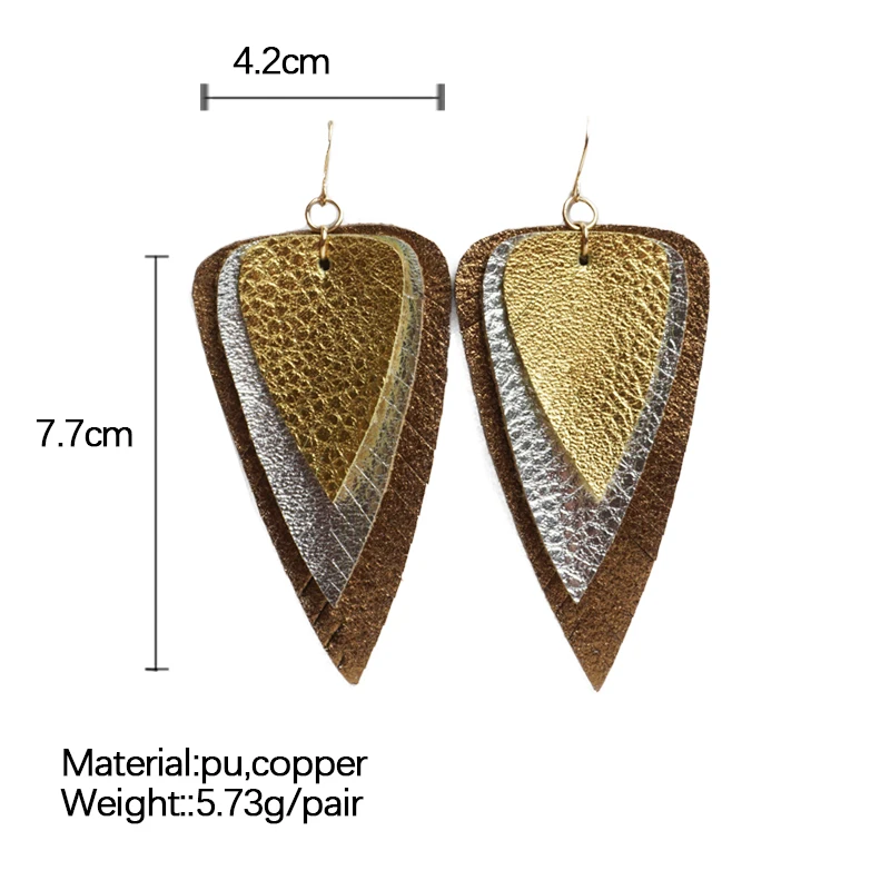 Женские серьги из искусственной кожи M & G многослойные подвески модные ювелирные