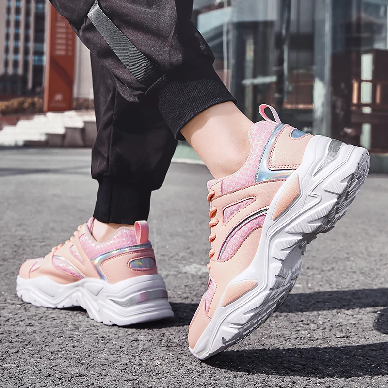 

New Chunky Sneakers for Women Breathable Running Shoes Outdoor Sport Daily Fashion Training Footwear Non-slip Durable