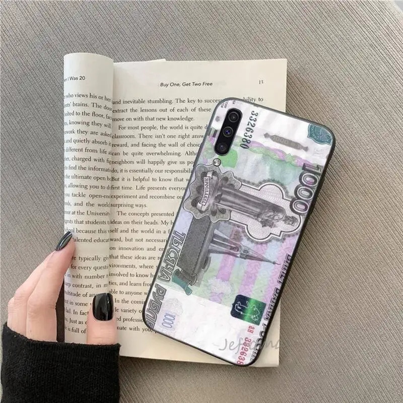 

Russian Currency Money Phone Case For Samsung galaxy S note 7 8 9 10 20 fe edge A 6 10 20 30 50 51 70 lite plus Soft Silicone