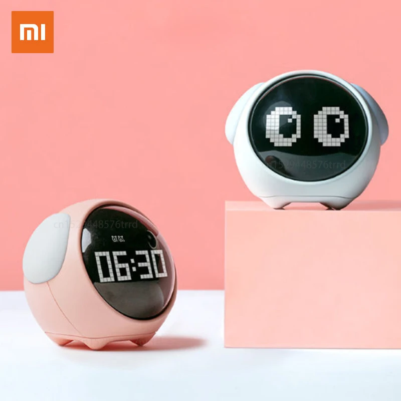 Xiaomi милый будильник с выражением Многофункциональные цифровые светодиодные