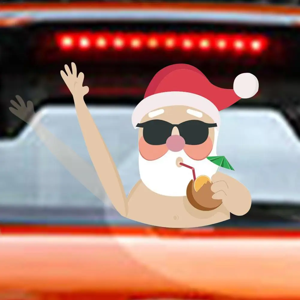 Автомобильный задний стикер для лобового стекла Автомобильная наклейка Санта