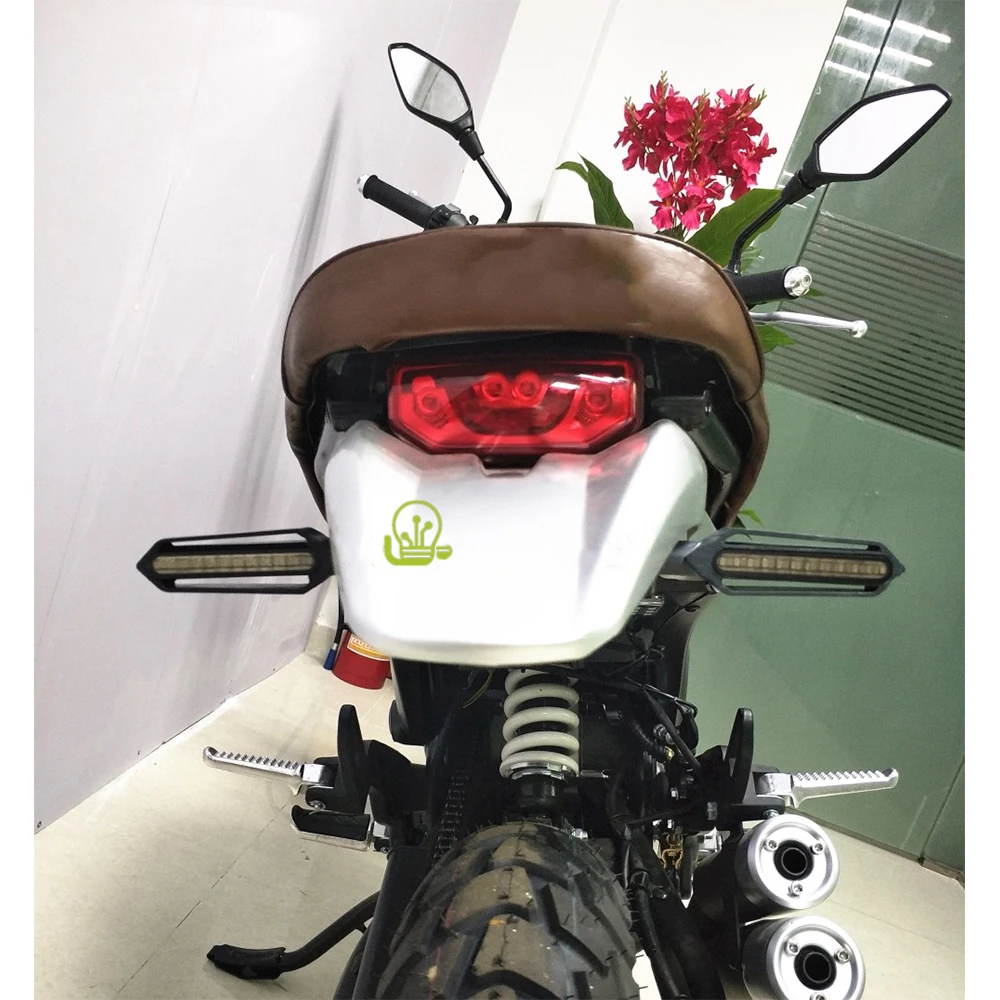 2 шт./лот светодиодный индикатор сигнала поворота мотоцикла с последовательным