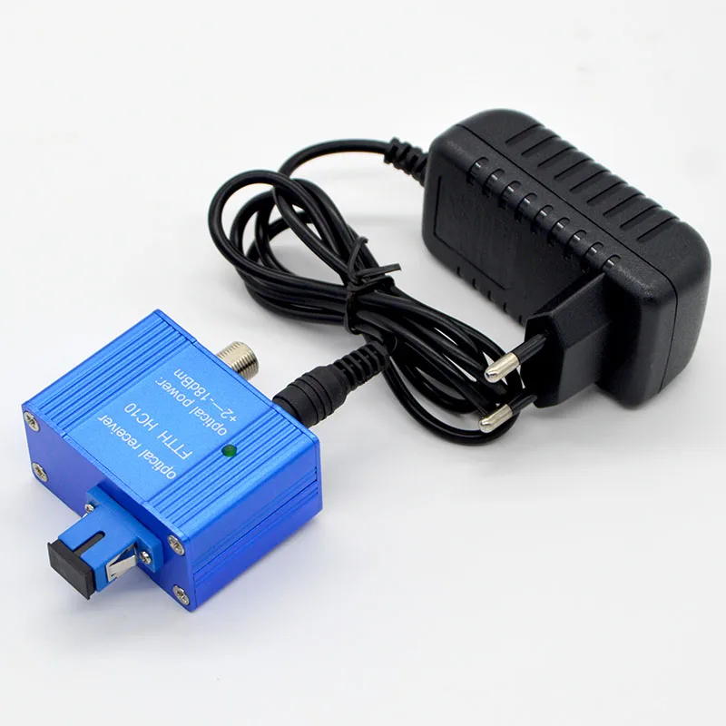 

Hot Sell New GEPON FTTH CATV Mini Optical Receiver,Digital TV indoor Optical Receiver Inch F Head With EU Standard Power Supply