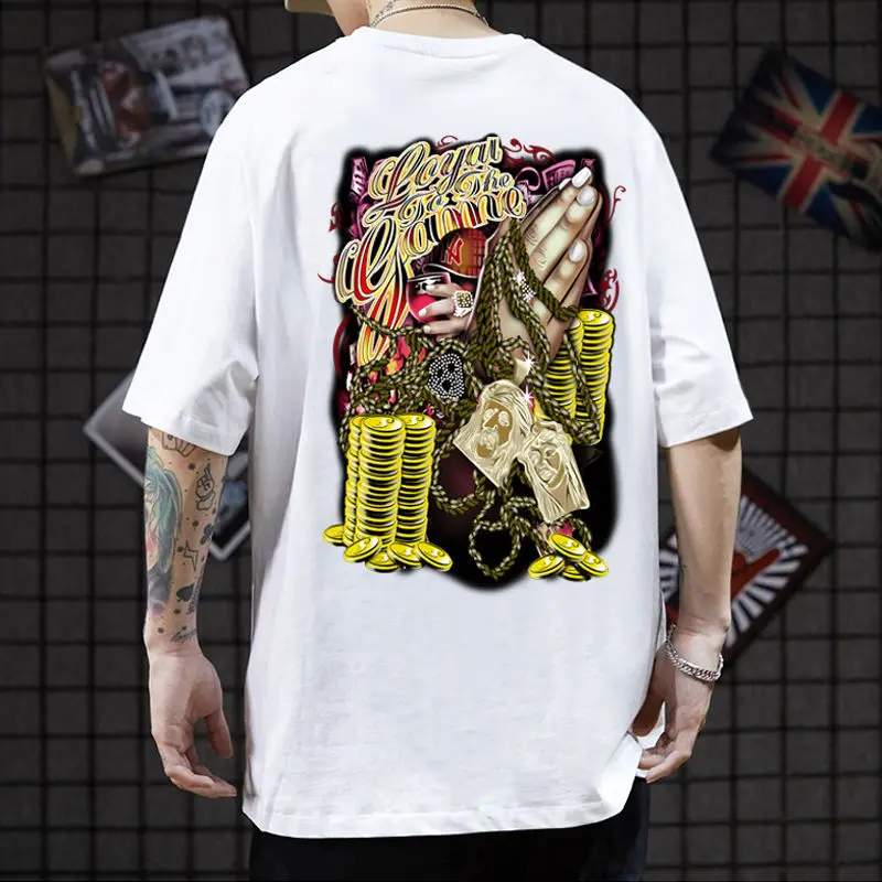 Мужская и женская футболка трендовая куртка с полуторным рукавом Корейская