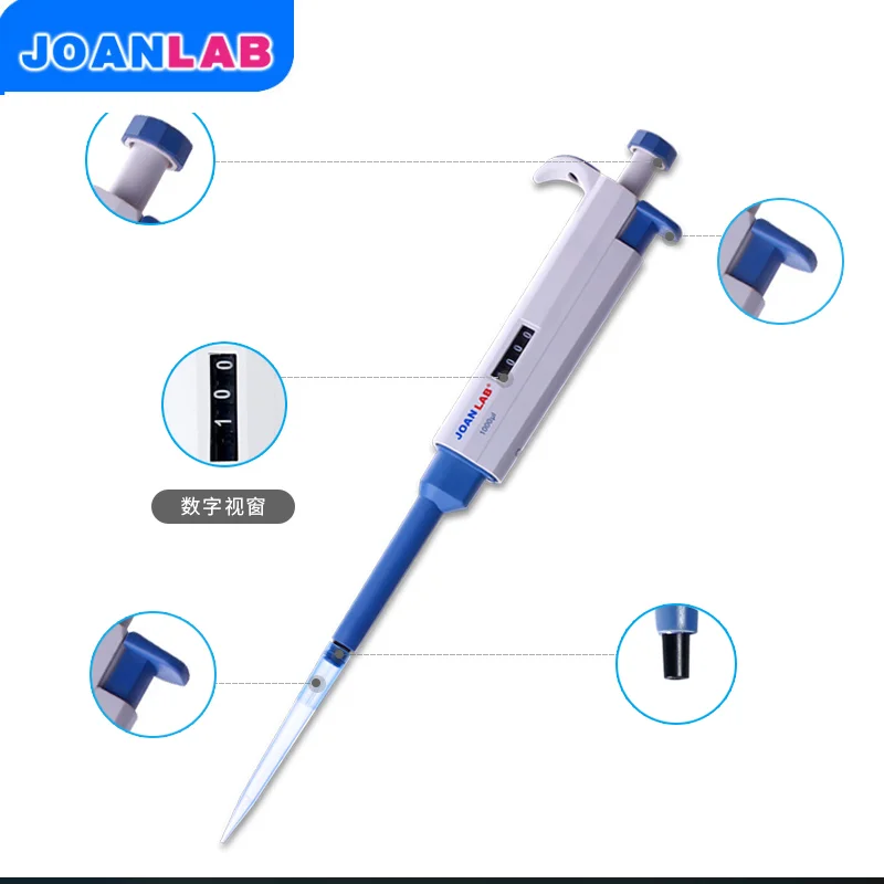 Joanlab 100-1000ul Цифровой Регулируемый микро-микропипетка дозатор пистолет с 1000ul