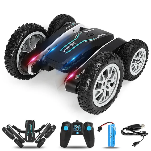 

JTY Toys RC Truck 360Â° Rotating Handstand Light Stunt Vehicle 4WD Crawler High Speed Drift Remote Control Trucks For Children