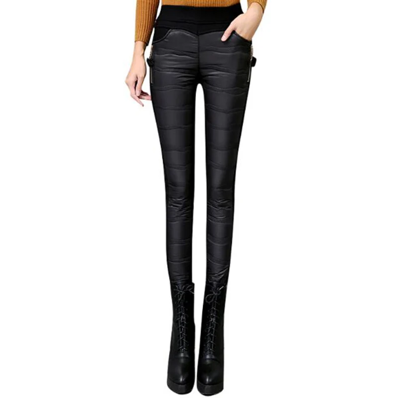 

Winter trousers women Fashion down Cotton Warm velvet Pants Mom Snow wear Thick straight pants Large Size sweatpants FC141