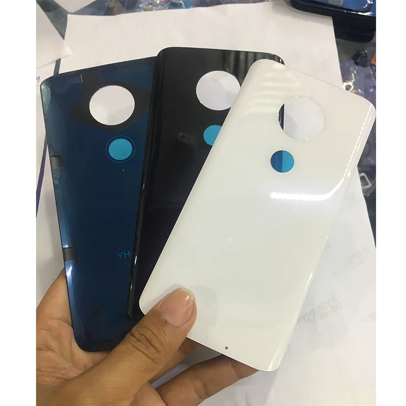 Задняя крышка аккумулятора для Moto G7 панель задней двери Plus корпус G7Plus запасная