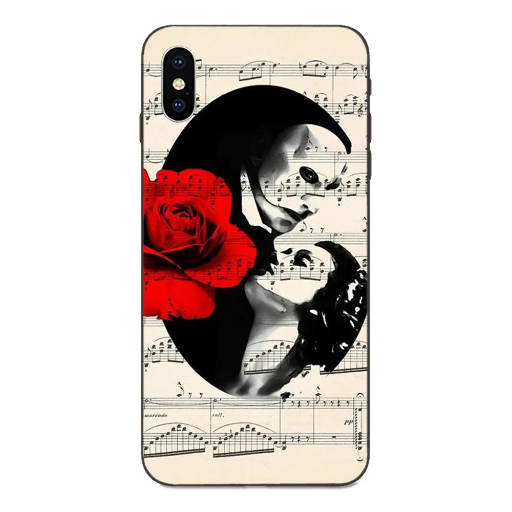 Чехол для телефона из ТПУ с рисунком фантома оперы Apple iPhone 4 4S 5 5S SE 6 6S 7 8 Plus X XS Max