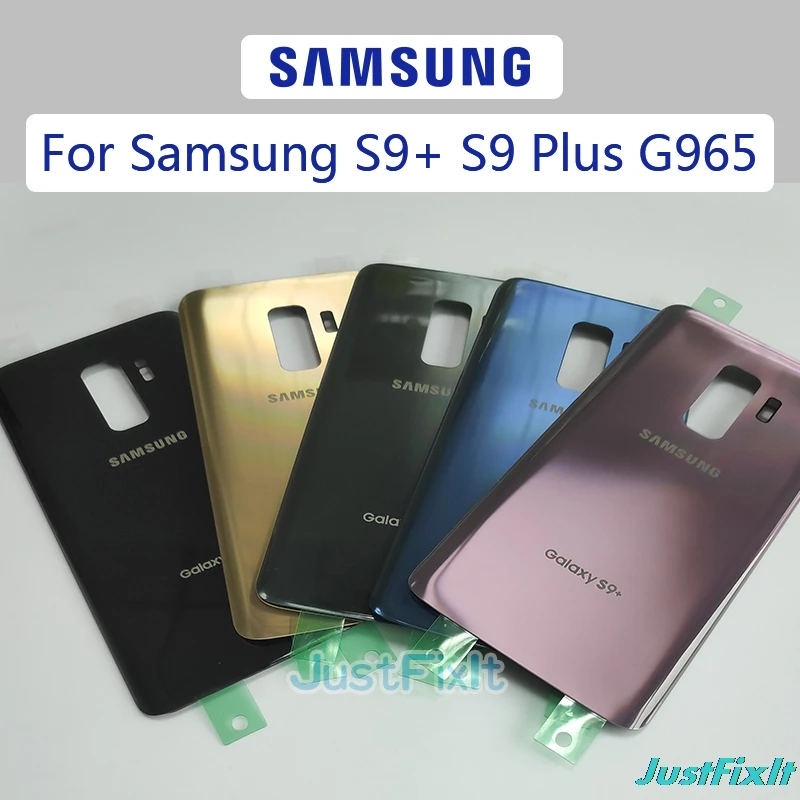 Для SAMSUNG Galaxy S9+ S9 Plus G965 G965F задняя крышка батарейного отсека задняя стеклянная крышка Корпус чехол Замена батарейного отсека