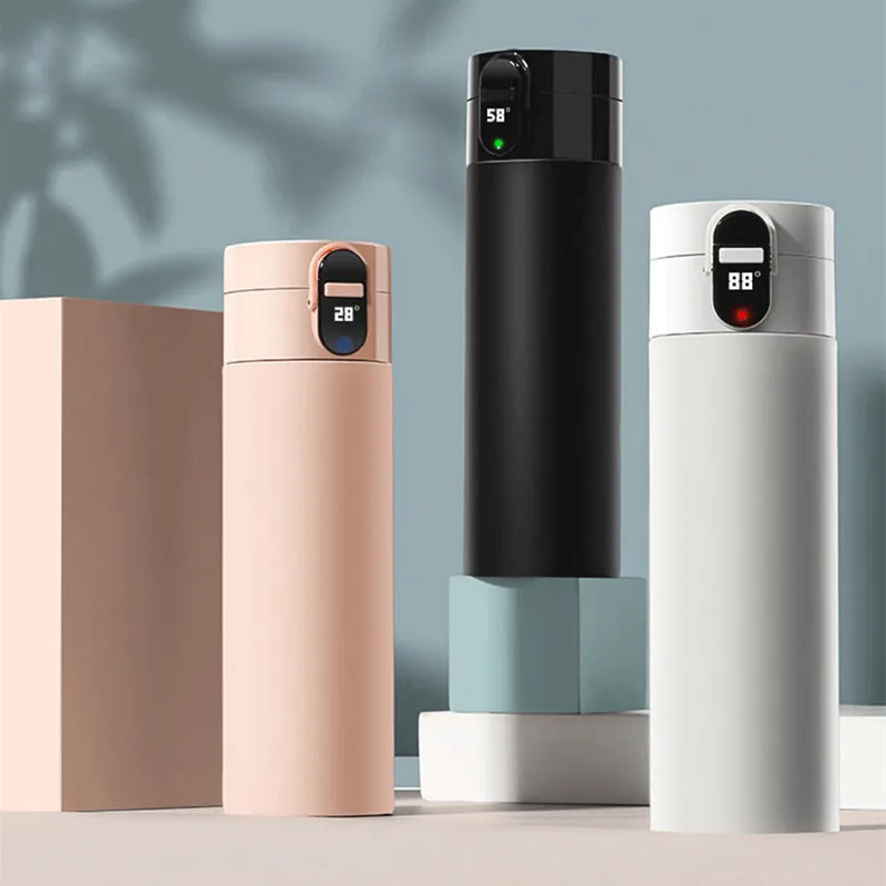 Умная бутылка для воды с дисплеем температуры Вакуумная USB зарядкой термос 24