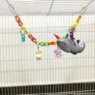 Цветная Акриловая клетка-попугай для моста, забавные товары для домашних животных, игрушка, подвесные аксессуары, качели, игрушки, цепочка для упражнений