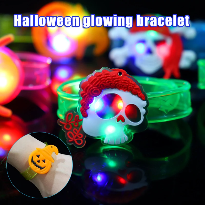 

Halloween Luminous Bracelet Children's Cartoon Gift Led Flash Watch Silicone Wrist Band Festival Accessories NSV775