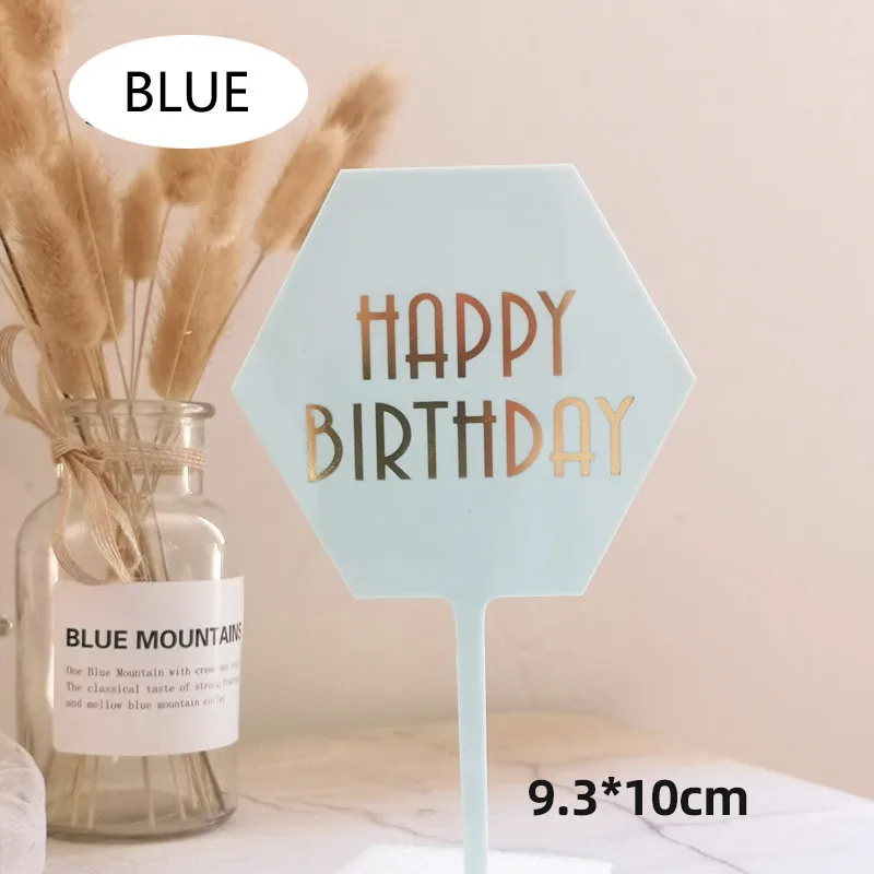 Новые украшение для именинного торта акриловые выпечки Десерт капкейк украшения