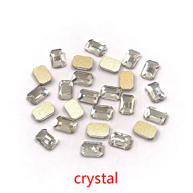 

30pcs Nail Art Rhinestone 4x6mm Re-octagonal Flatback Crystal Stones DIY Decorations Manicure Diamond For Nail Rhinestone