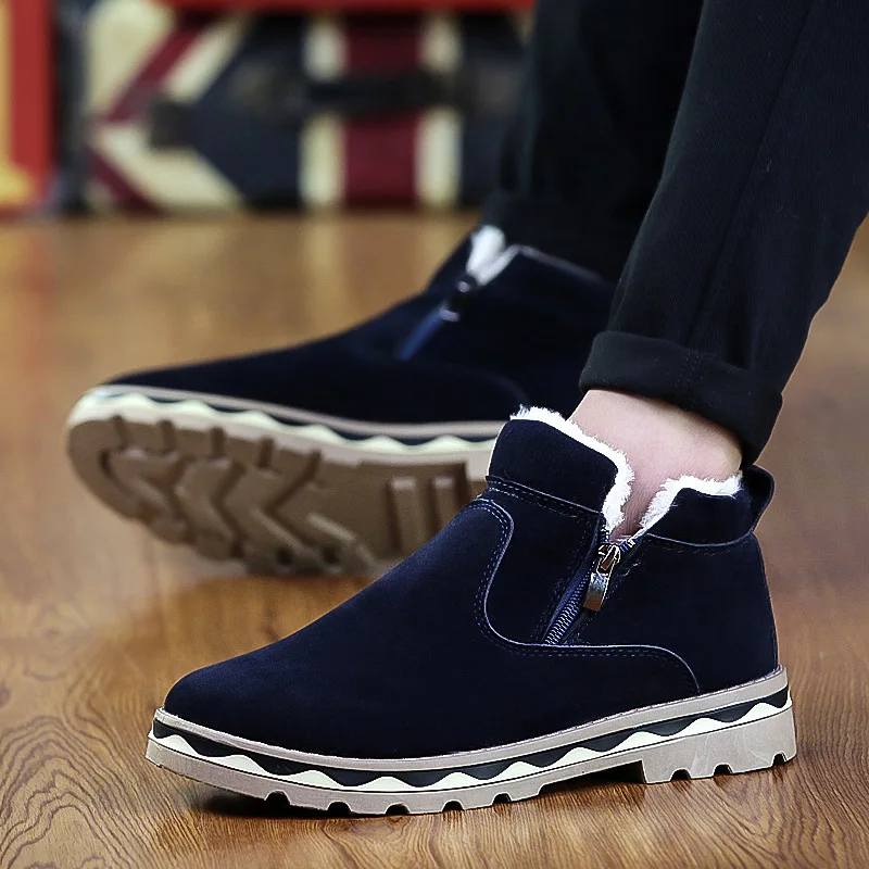 Модные мужские ботинки зимние высококачественные Ботильоны нескользящая зимняя
