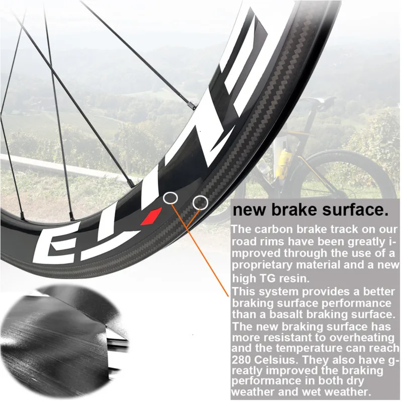 ELITEWHEELS PRO 700c Дорожные Углеродные колеса R10 ступицы 35 38 40 45 47 50 55 60 88 мм трубчатые