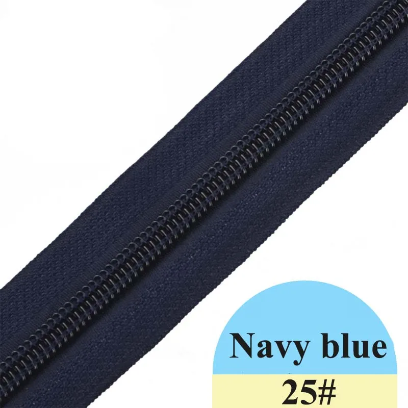 Navy blue Meetee 5# разъемная застежка-молния 5/10 метров застежка-молния нейлона+ тянуть ползунки для домашнего текстиля багаж для одежды сумки Стёганое одеяло чехол на молнии Швейные аксессуары AP672 - Цвет: Navy blue
