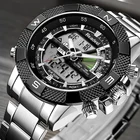 Спортивные мужские часы с хронографом Readeel, Цифровые кварцевые часы, стальные мужские наручные часы, мужские Модные подарочные часы для мужчин