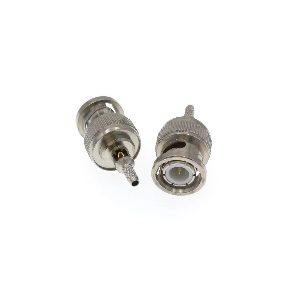 

10PCS BNC Male Plug Window Straight Crimp for RG174 RG316 RG179 Cable ADAPTER 50 Ohm