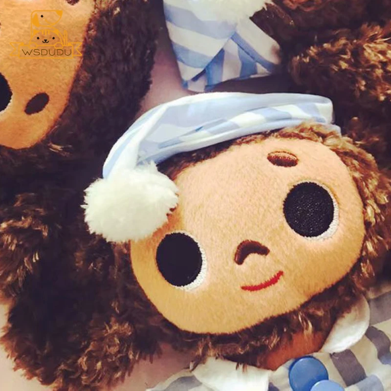 Симпатичная обезьяна Чебурашка русская плюшевая игрушка глаза с большими ушками