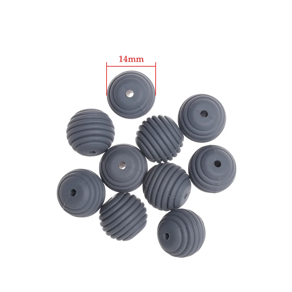 10 шт. силиконовые бусины для детского прорезывателя зубов|Наборы бусин и