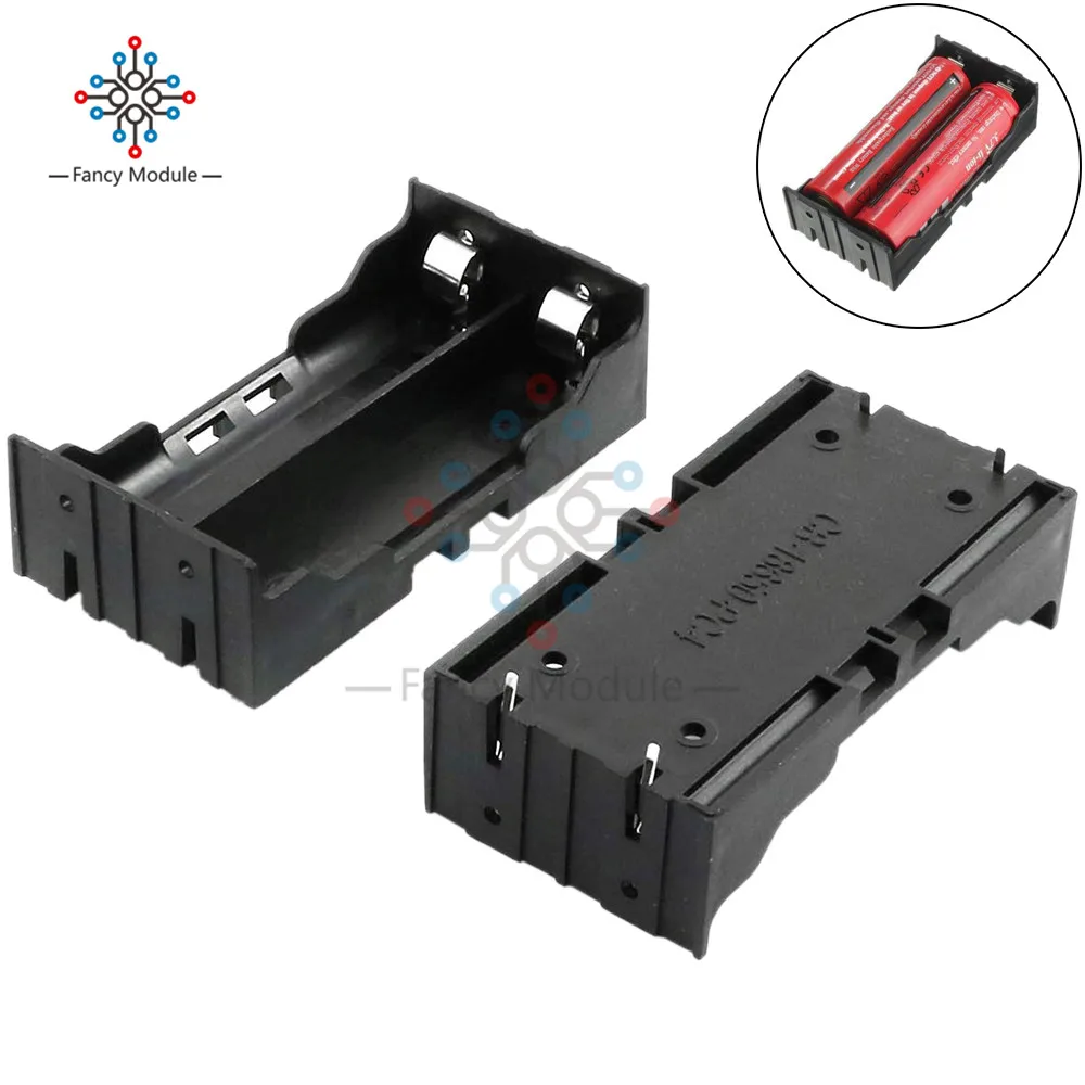 2 слота 3 7 V 18650 Коробка для хранения литиевых батарей пластиковый чехол с булавкой