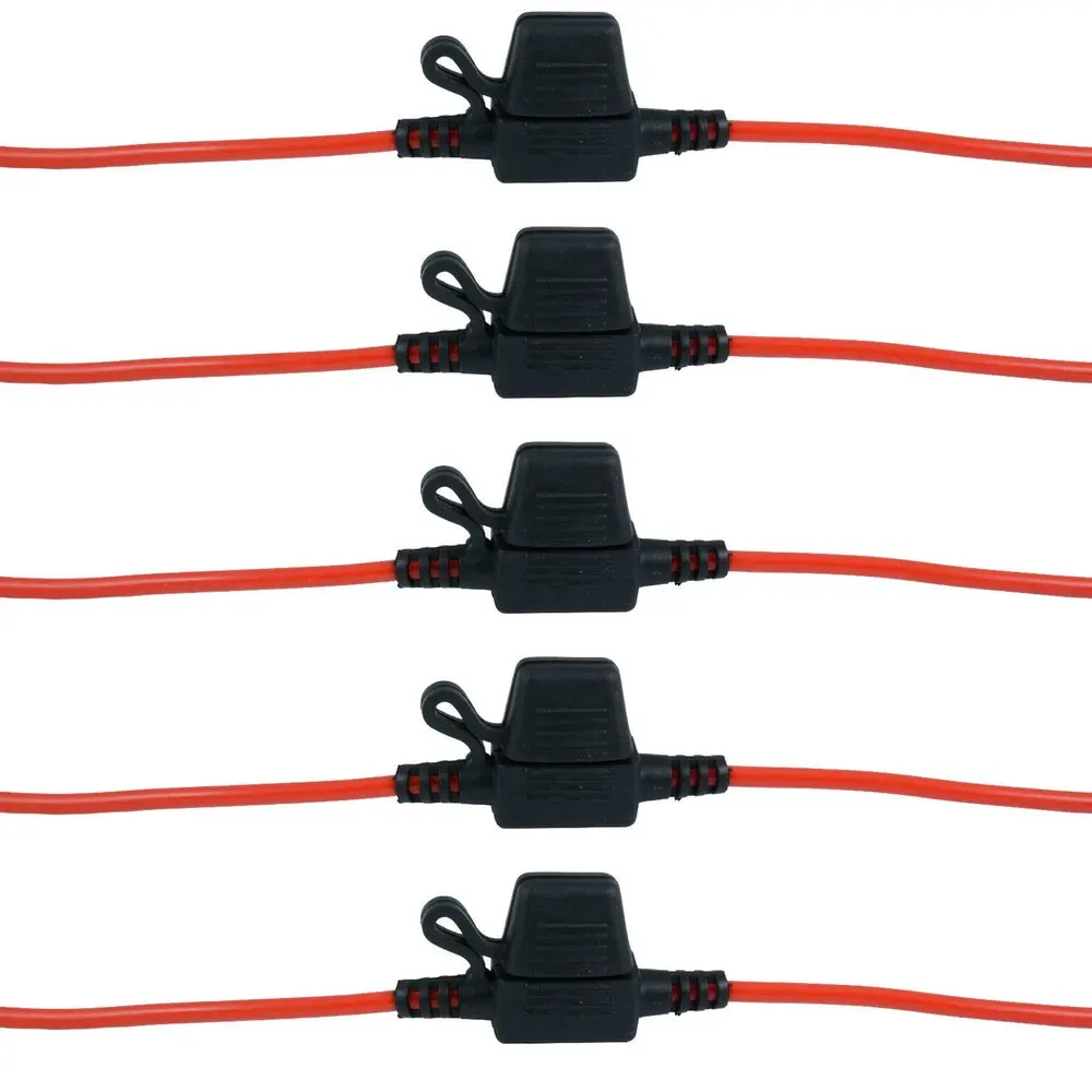 

5 x In-line Mini Blade Fuse Holder Splash Proof for 12V 20A Fuses Car
