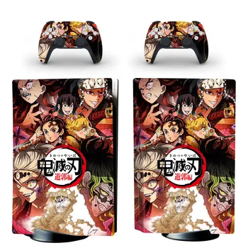 Demon Slayer PS5 Standard Disc Edition Skin Sticker Decal for PlayStation 5 Console & Controller PS5 Disk Skin Sticker Vinyl