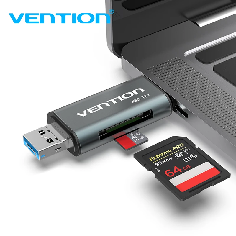 Vention SD Card Reader карта памяти картридер Micro USB 2.0 карт ридер Мини Micro SD памяти TF OTG Картридер для телефон с OTG fuction& PC