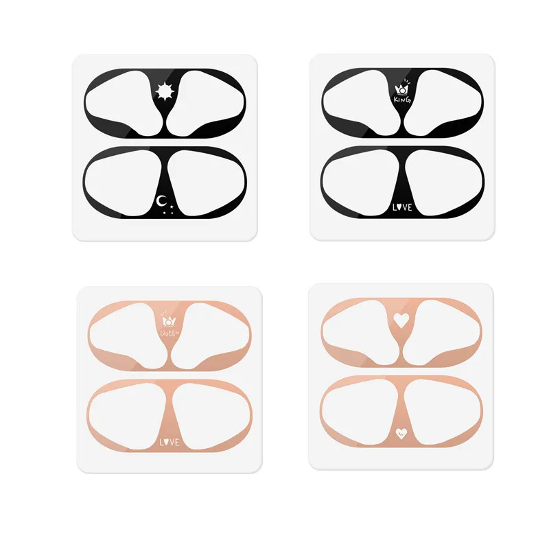 Металлическая Наклейка для защиты от пыли Airpods 2 Защитная AirPods 1 чехол зарядки