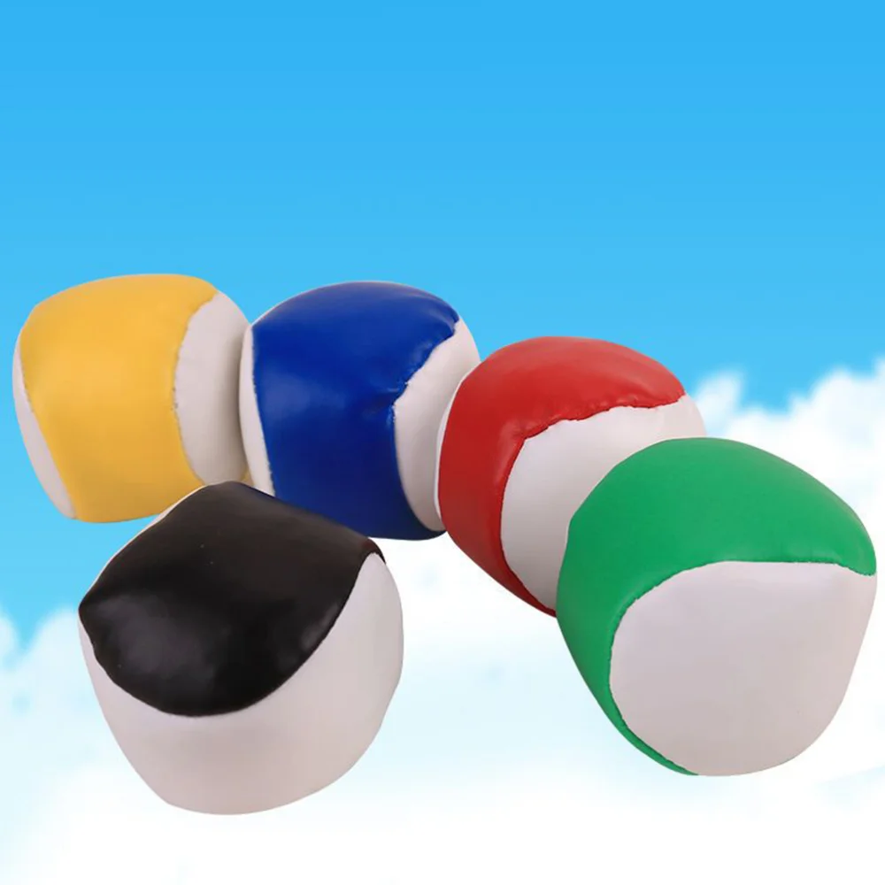 

12pcs PU Leather Juggling Balls Small Round Soft Beanbags for Kids Children